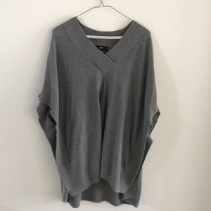 Grey poncho sweater